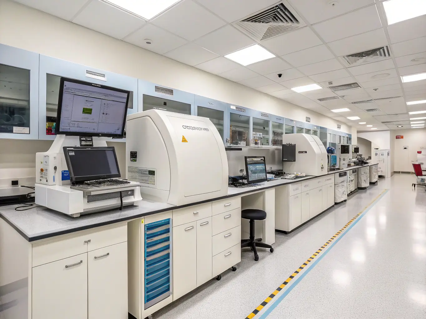 An image of advanced diagnostic equipment being used in Jeez Medical Laboratory Center, highlighting the center's investment in modern technology for accurate and efficient testing.